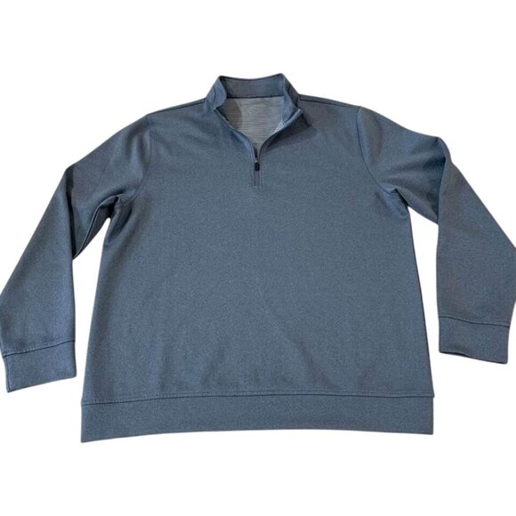 Hickey Freeman 1/4 Zip Pullover Mens Size Large Blue Gray Sweatshirt Golf Casual - Picture 1 of 5